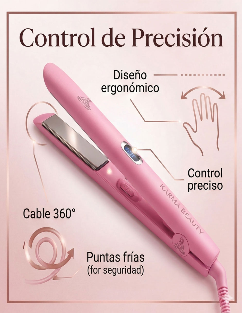 Alaciadora Karma Beauty Zen placas de titanio