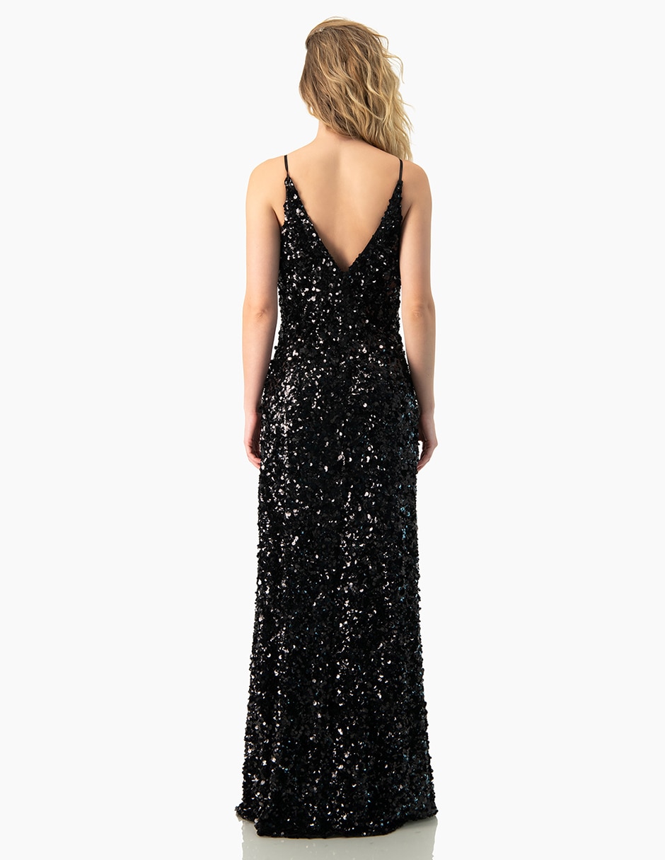 Vestido largo de fiesta Ivonne Couture escote V