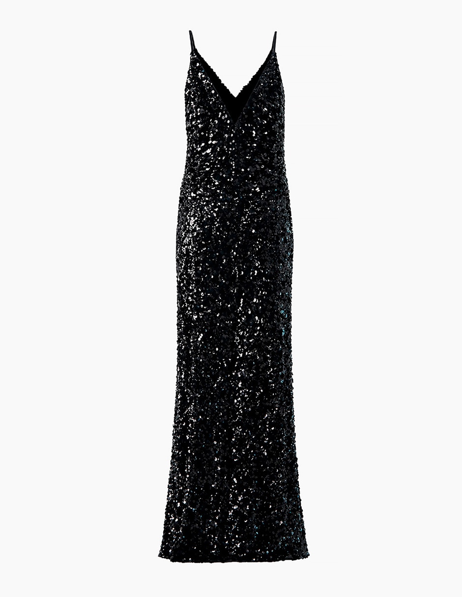 Vestido largo de fiesta Ivonne Couture escote V