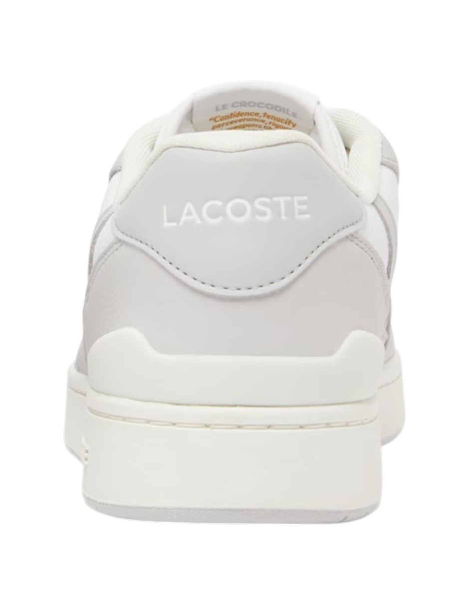 Tenis de piel lacoste t-clip para hombre