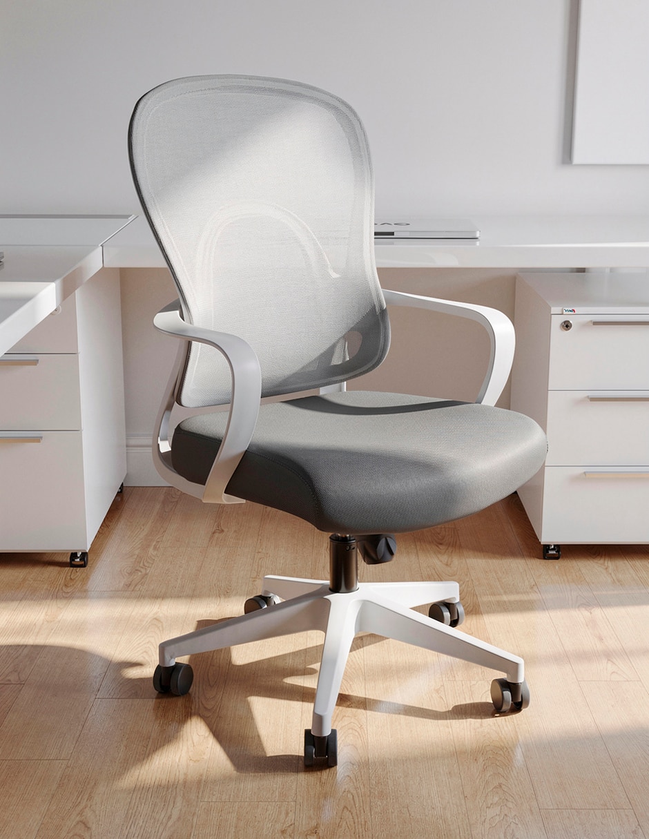 Silla de escritorio Ergomesh Grey Mobica