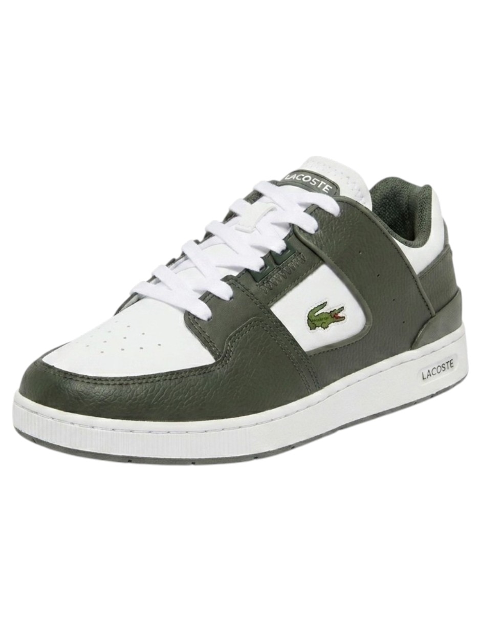 Tenis de piel lacoste court cage para hombre