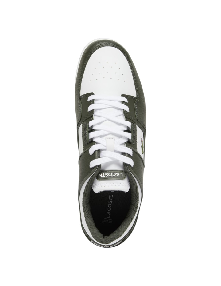 Tenis de piel lacoste court cage para hombre