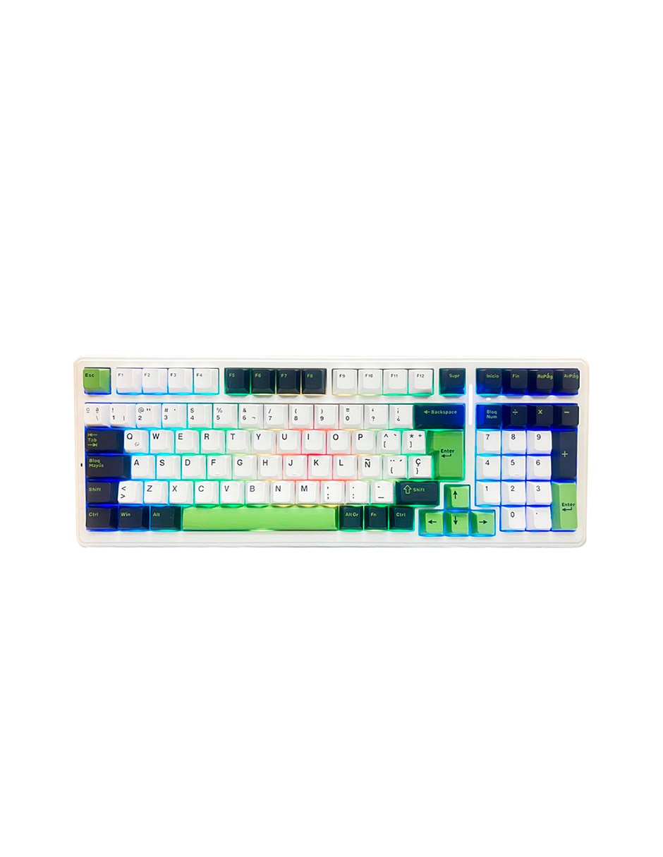 Teclado gamer USB-C QWERT español con interruptor Lineal Aula F87