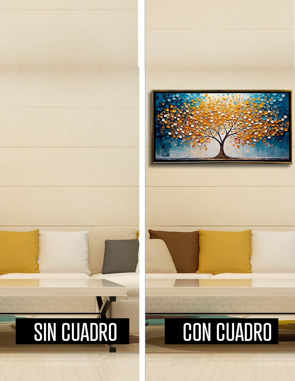 Cuadro Árbol real técnica impresión Ideas Creativas In Canvas Textura premium