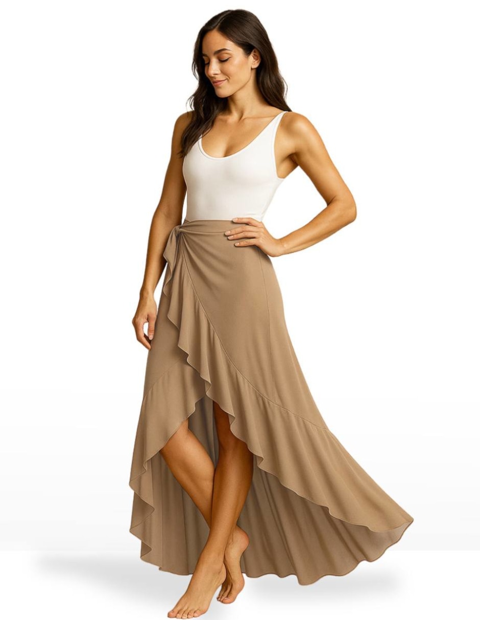 Salida de playa falda Twist Side para mujer