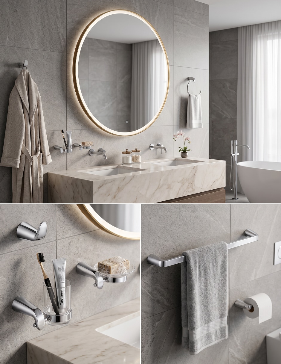 Juego de accesorios para baño 6 piezas 2