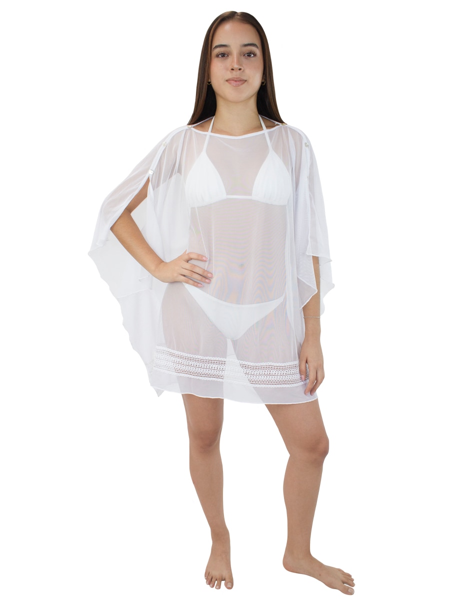 Salida de playa vestido Skysoul con botones para mujer