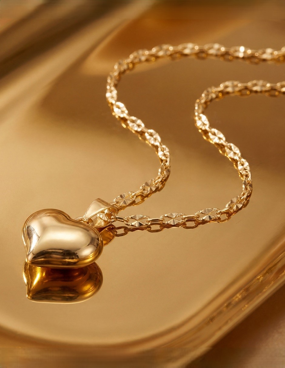 Gargantilla de corazón Horoz 18 K