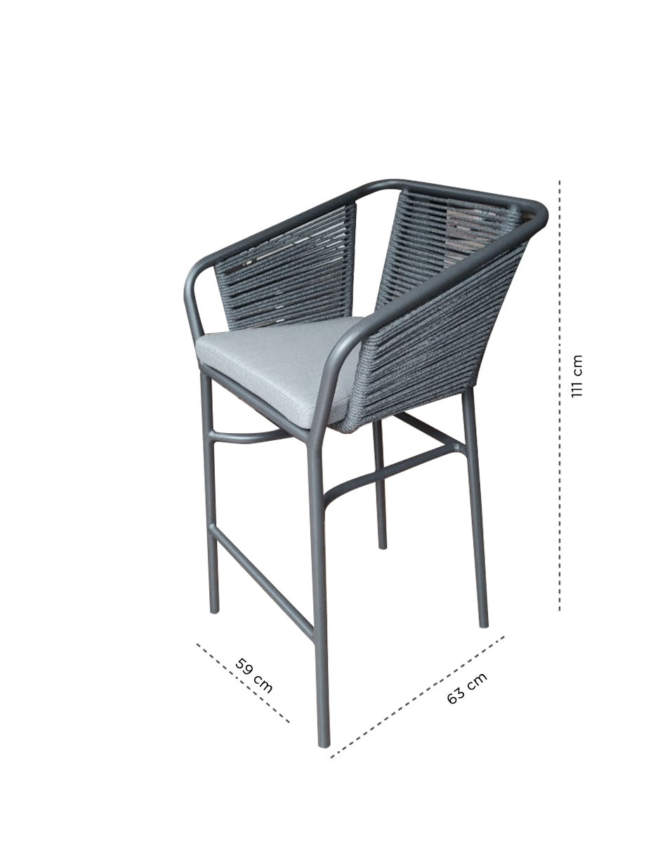 Silla alta Bali Bica de aluminio