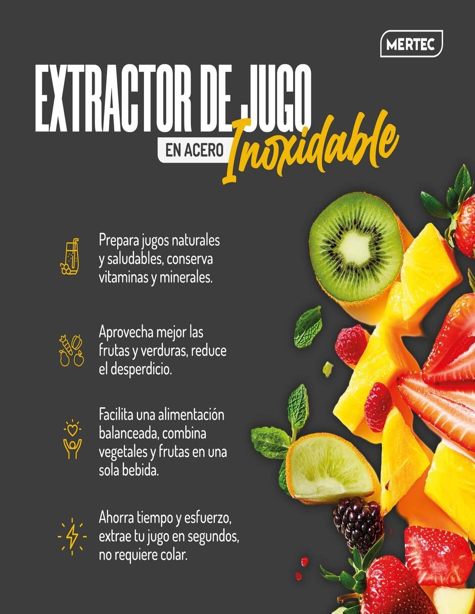 Extractor de jugo Mertec 500 W