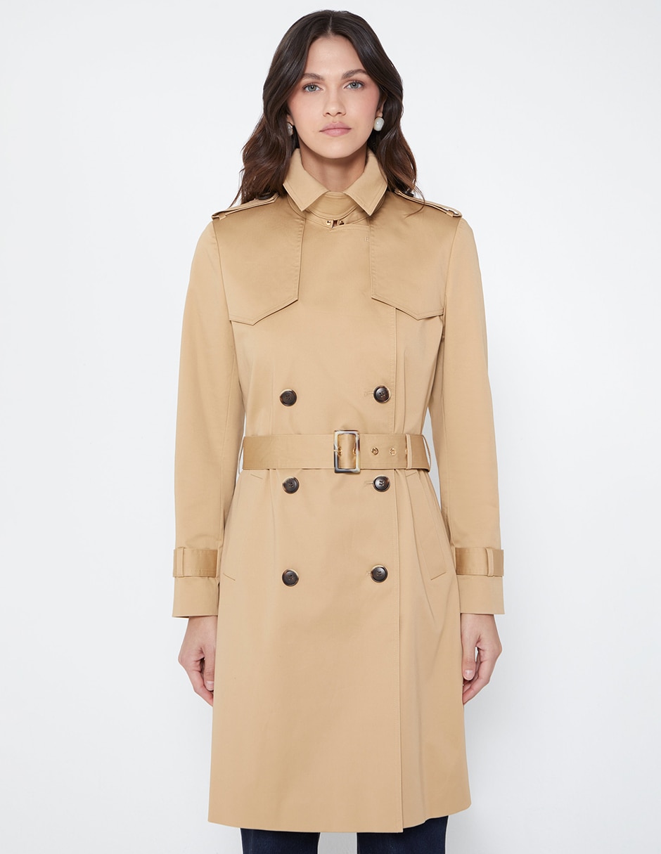 Gabardina con bolsillos para mujer