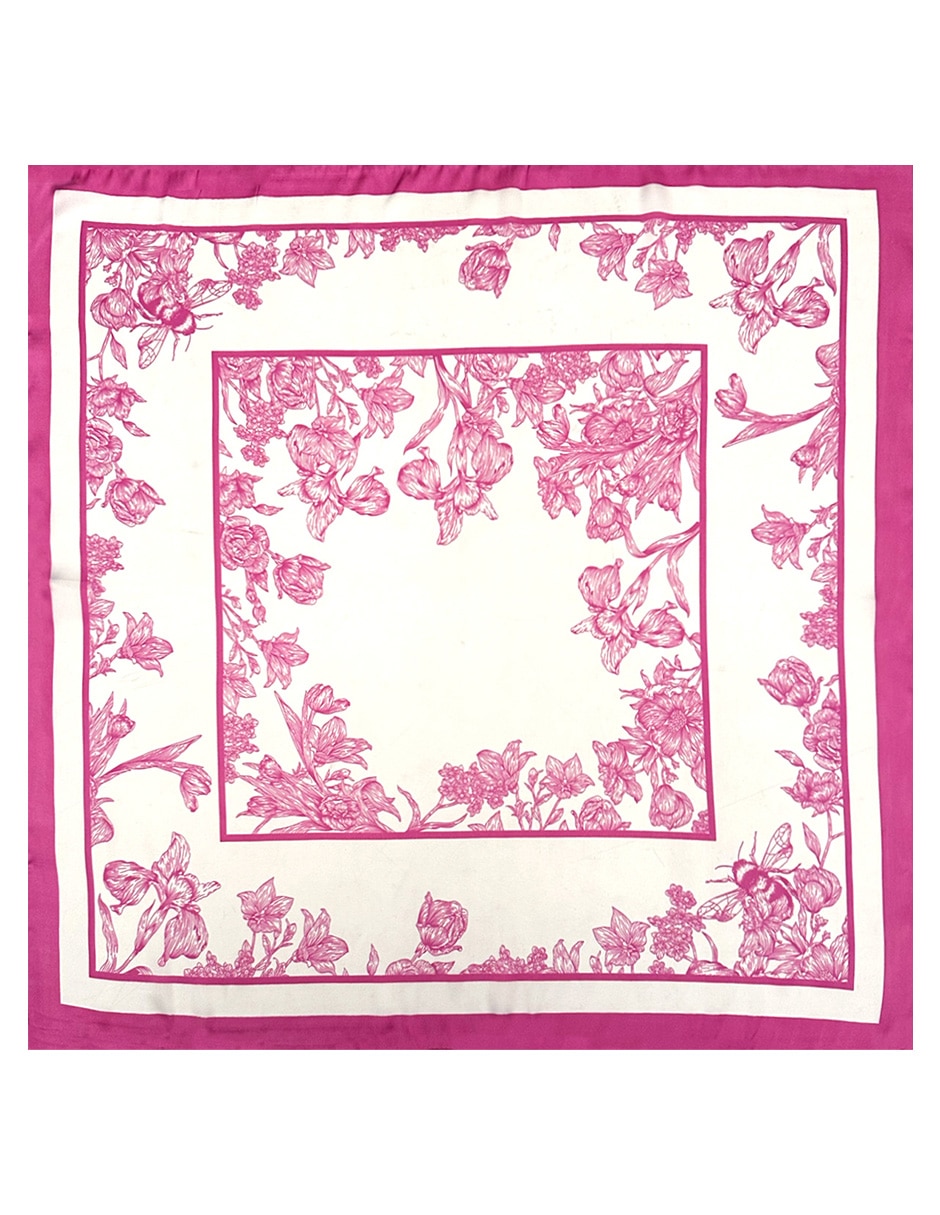 Mascada con estampado floral para mujer