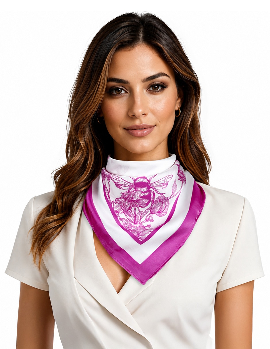 Mascada Twist Side con estampado floral para mujer