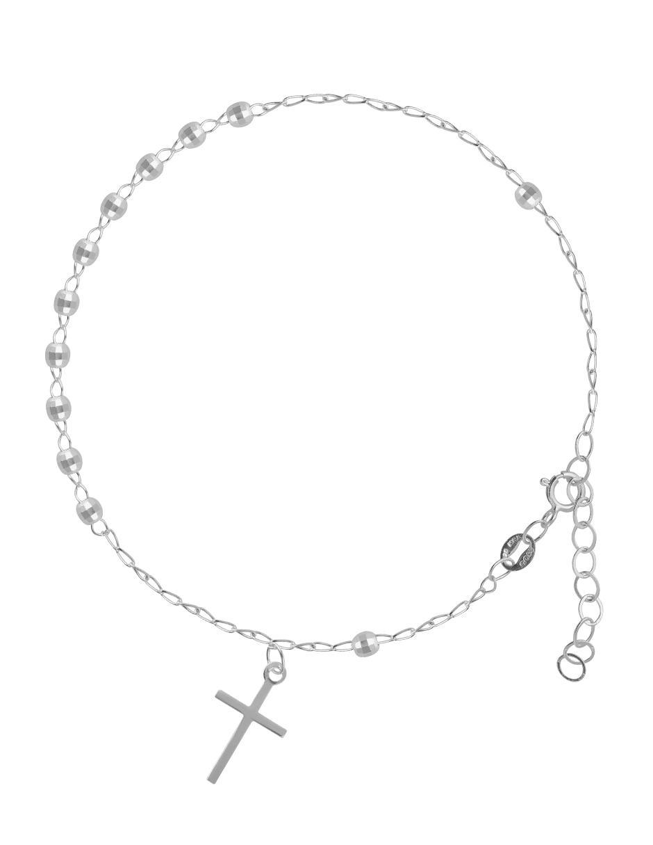 Pulsera de plata P 925 acabado diamantado