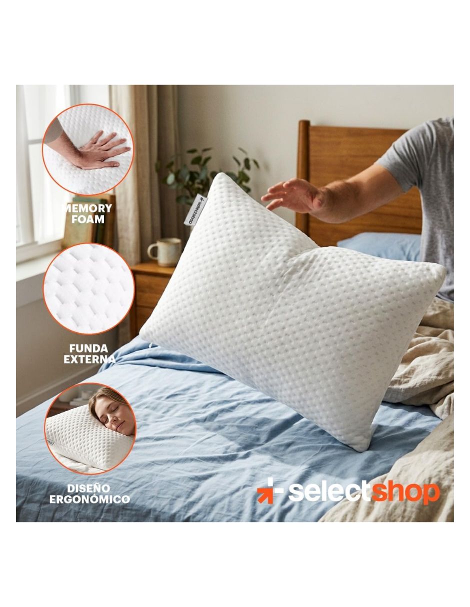 Set almohada ortopédica de Memory Foam firmeza medio 4