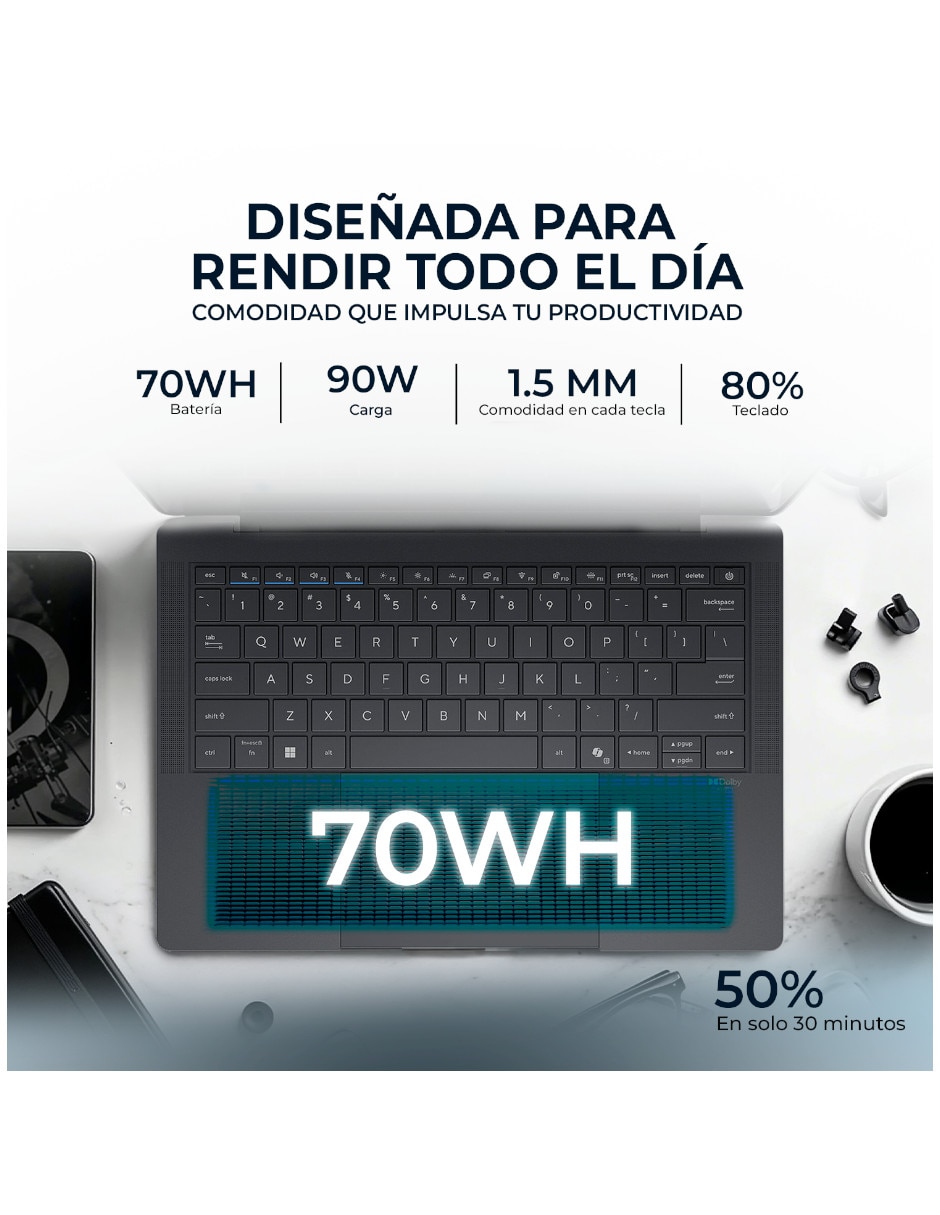 Laptop touch 90NX09J2-M00610 14 pulgadas WQXGA Intel Core Ultra 7 integradas 32 GB RAM 1 TB SSD 8