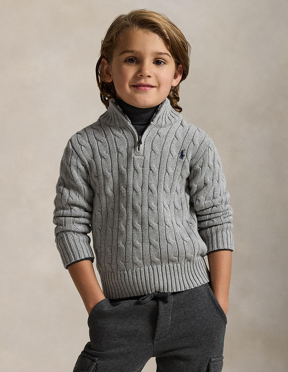 Suéter trenzado Polo Ralph Lauren para niño 5