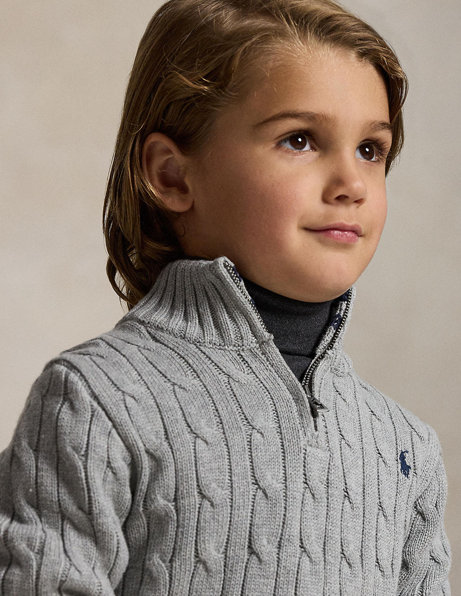 Suéter trenzado Polo Ralph Lauren para niño 4