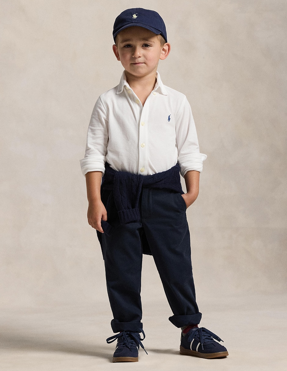 Camisa casual de algodón manga larga para niño Camisa casual de algodón manga larga para niño