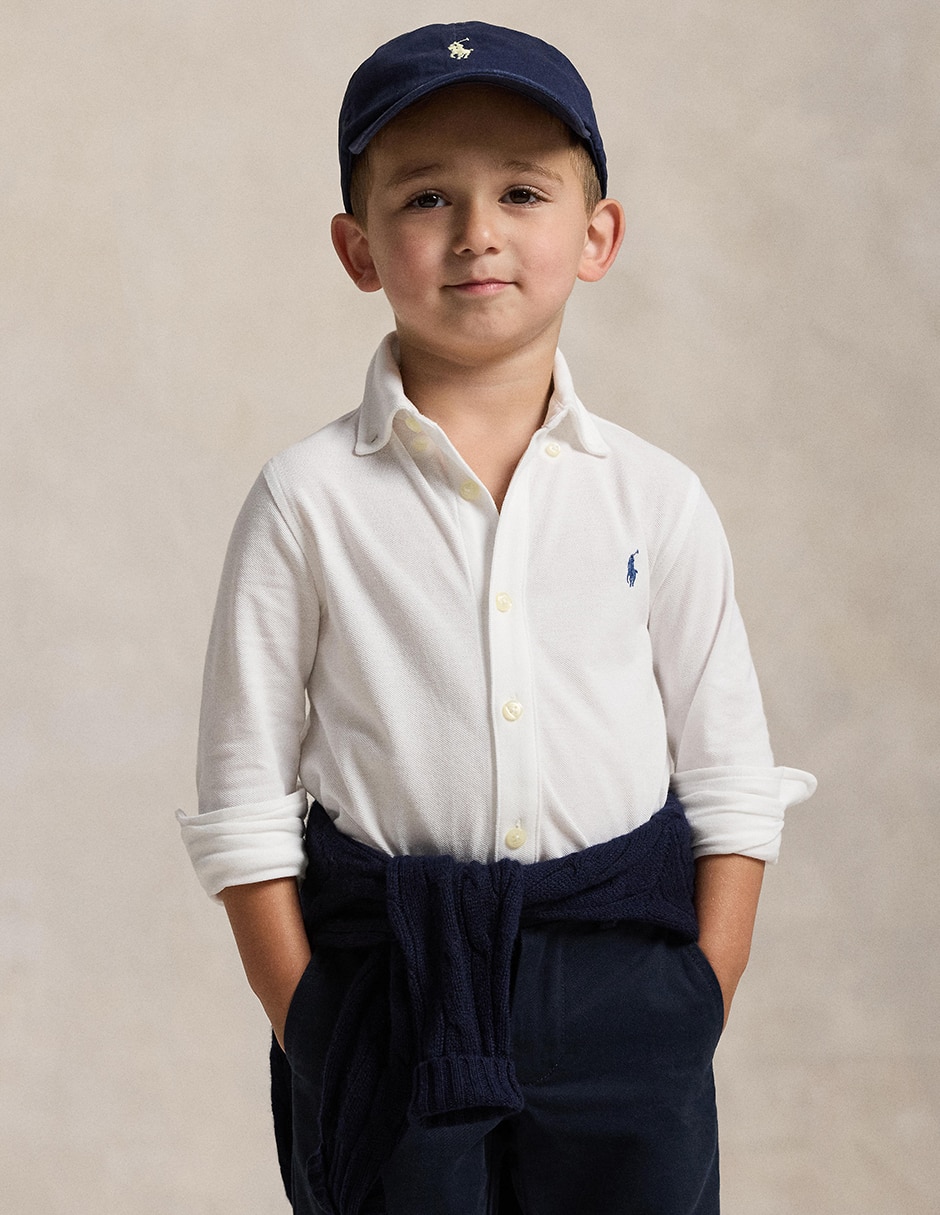 Camisa casual de algodón manga larga para niño 2