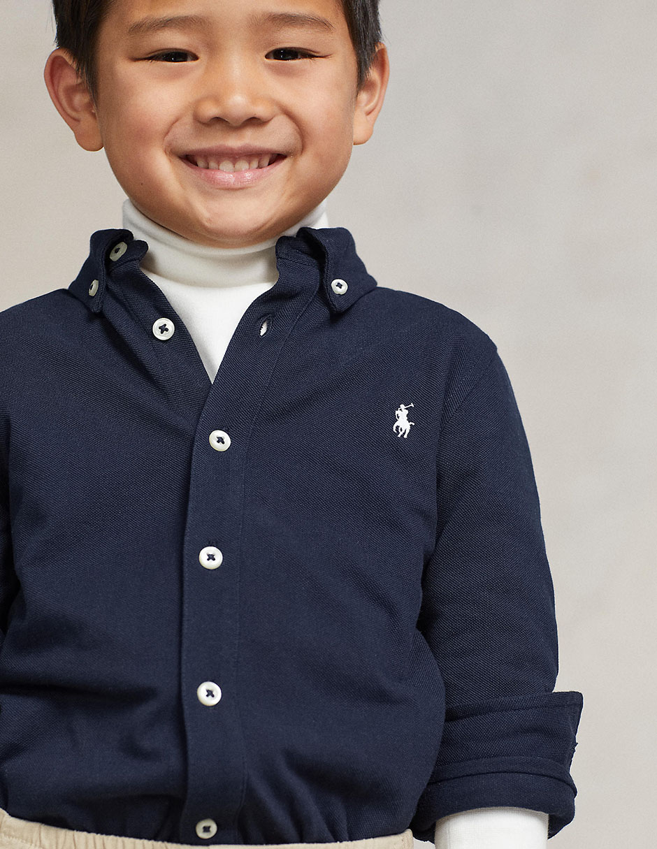 Camisa casual de algodón manga larga para niño 3