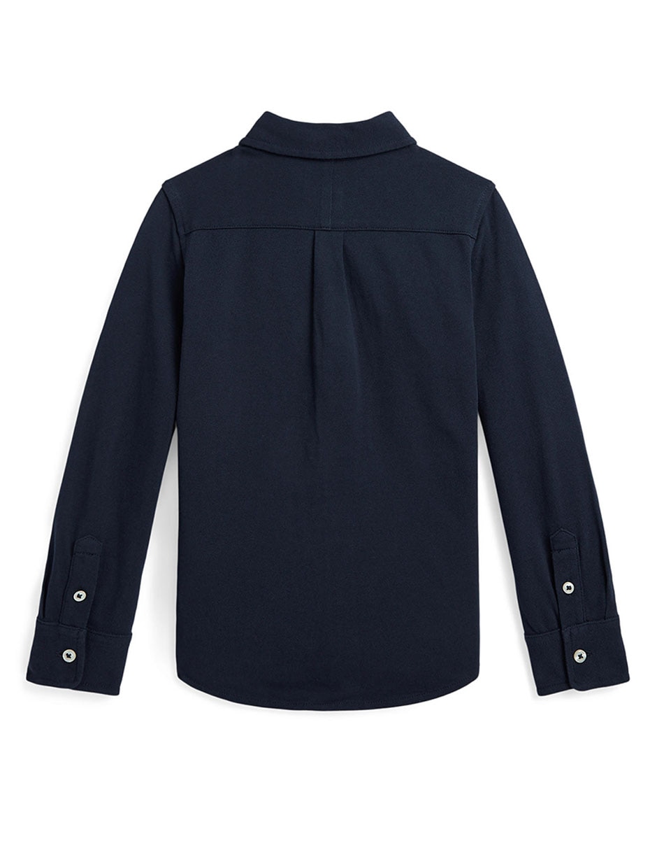 Camisa casual de algodón manga larga para niño 5
