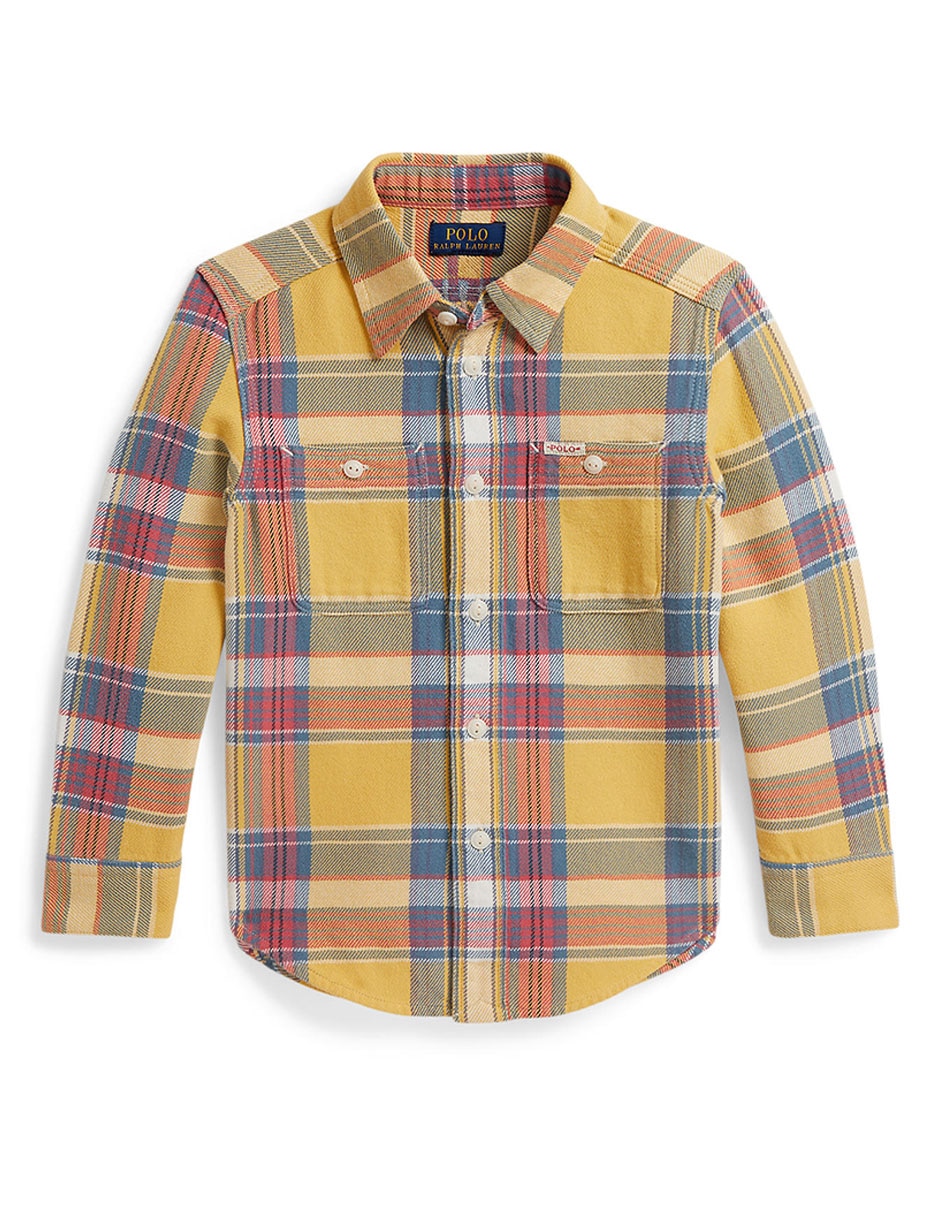 Camisa casual manga larga para niño