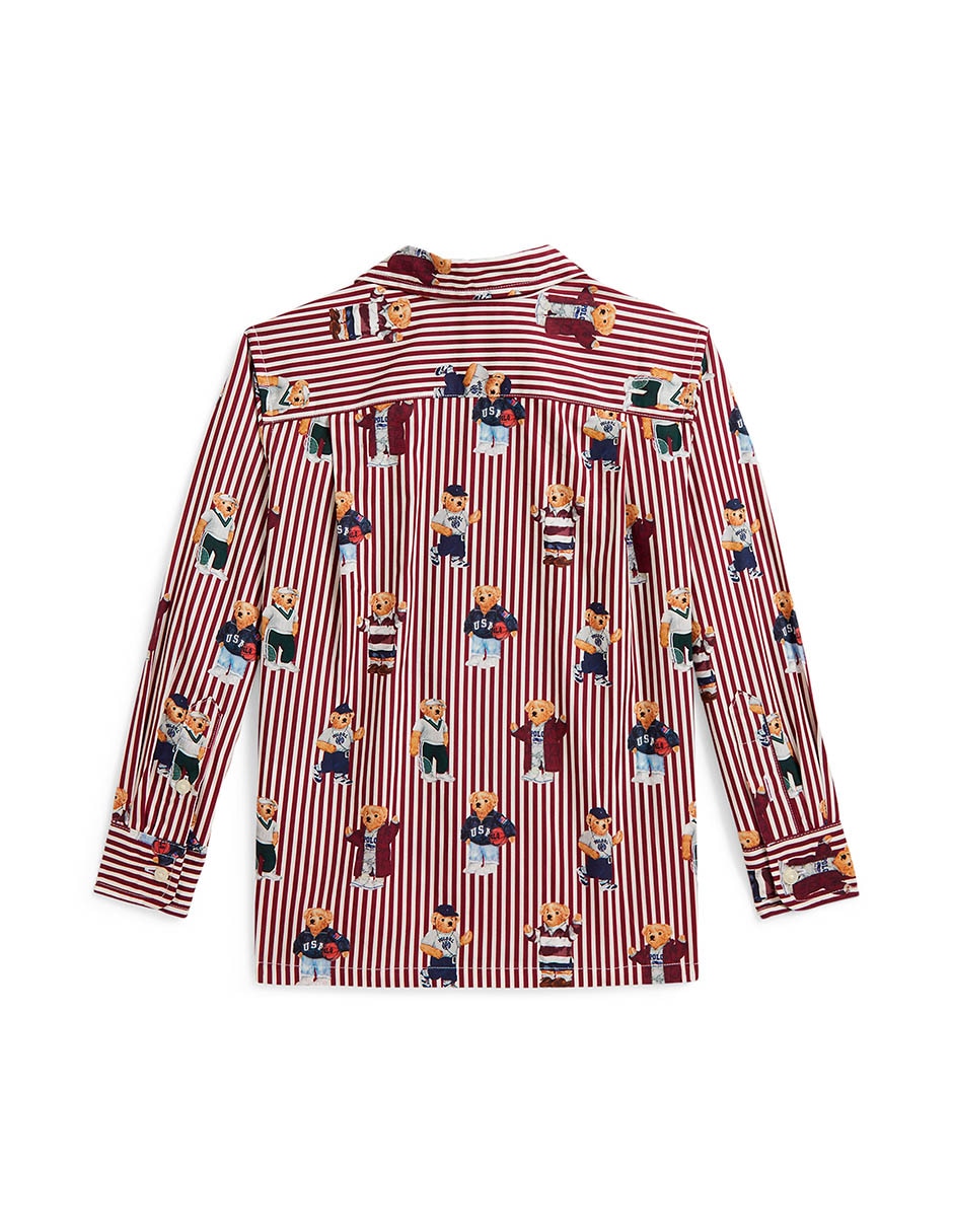 Camisa casual de algodón manga larga para niño 2