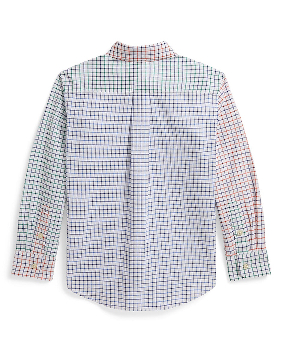 Camisa casual de algodón manga larga para niño 2