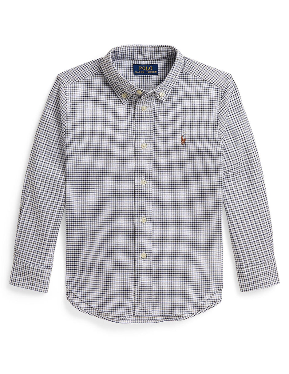 Camisa casual de algodón manga larga para niño Camisa casual de algodón manga larga para niño