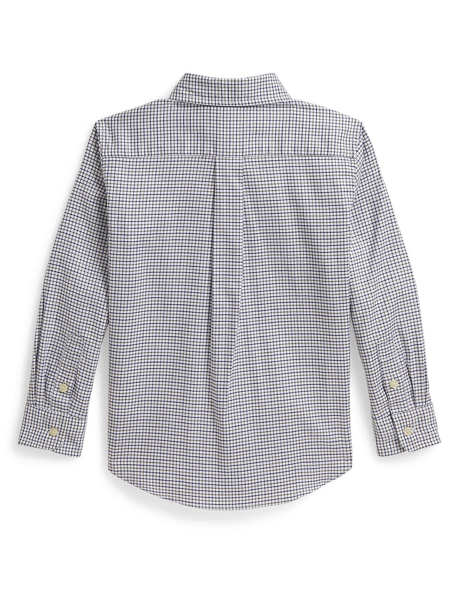 Camisa casual de algodón manga larga para niño 2