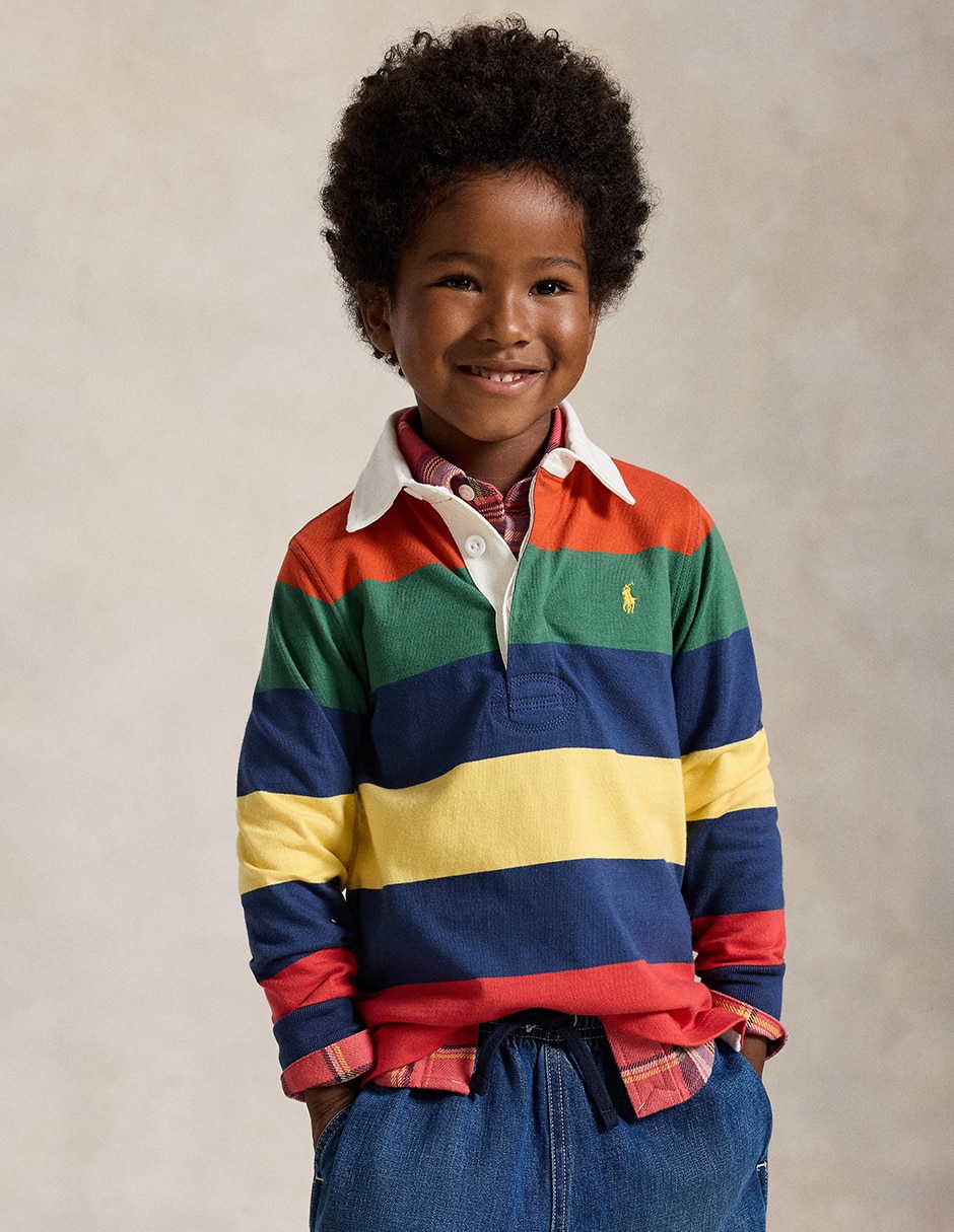 Playera tipo polo de algodón para niño 2