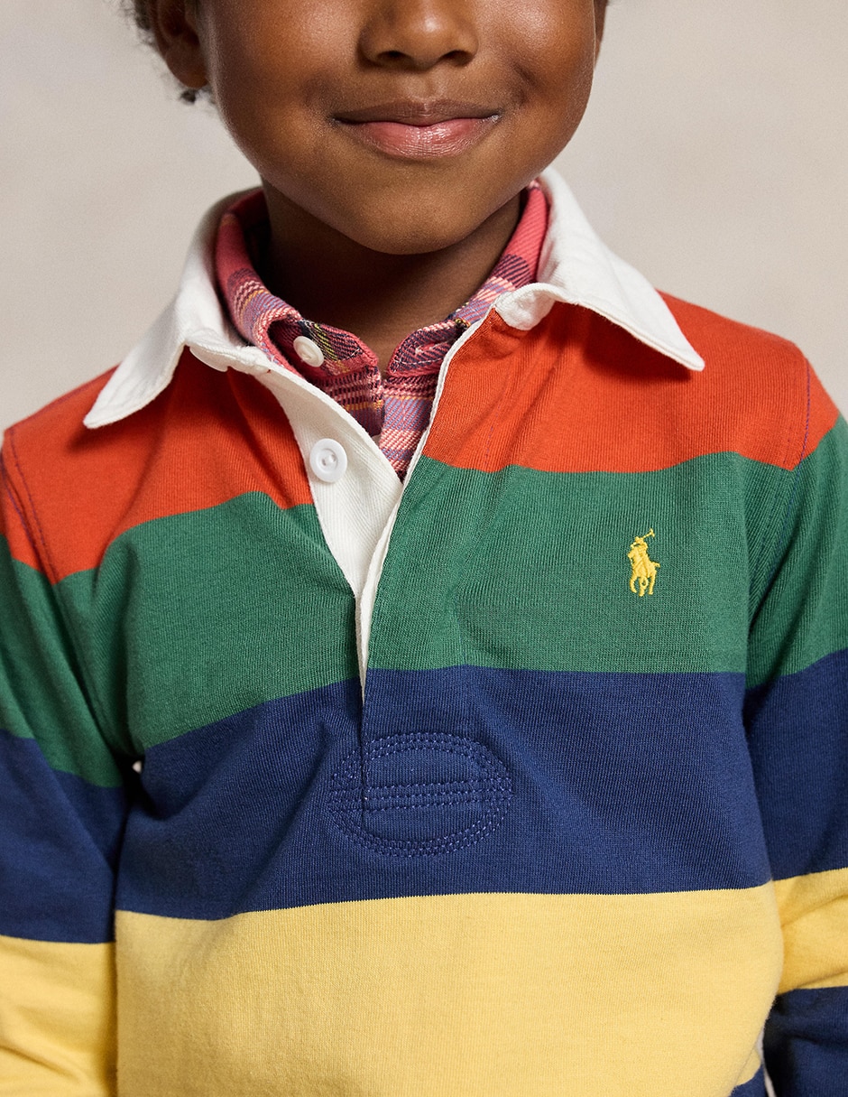 Playera tipo polo de algodón para niño 3
