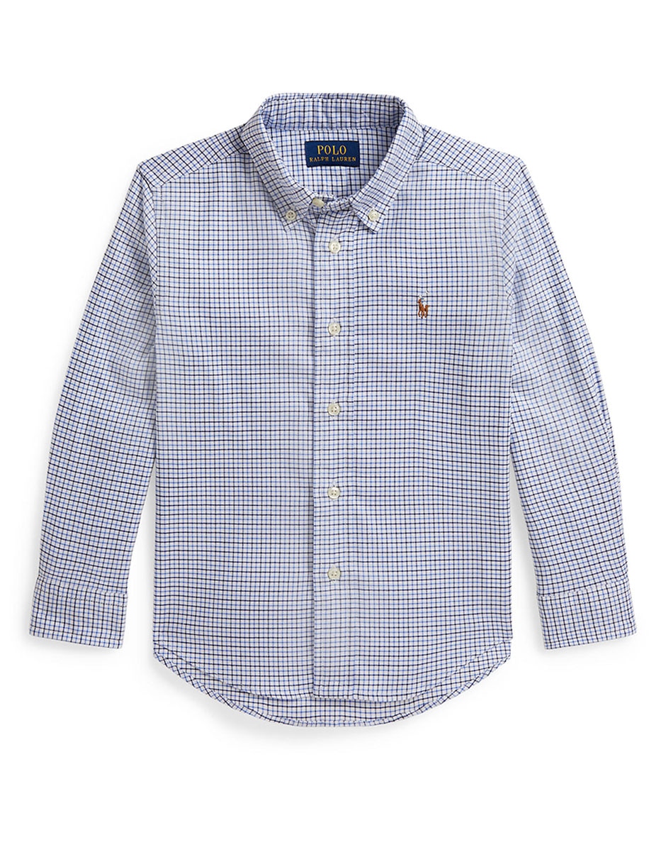Camisa casual de algodón manga larga para niño Camisa casual de algodón manga larga para niño