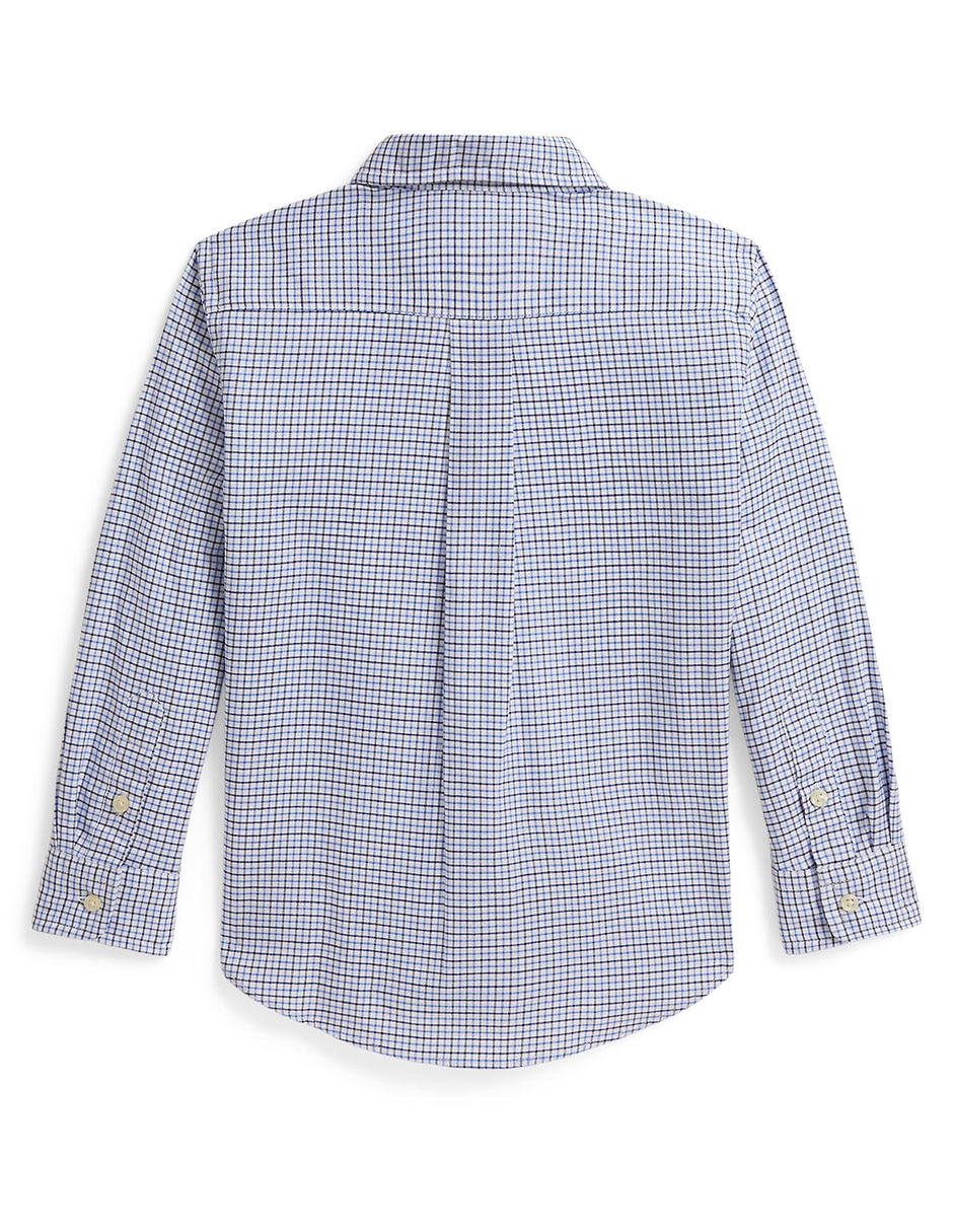 Camisa casual de algodón manga larga para niño 2