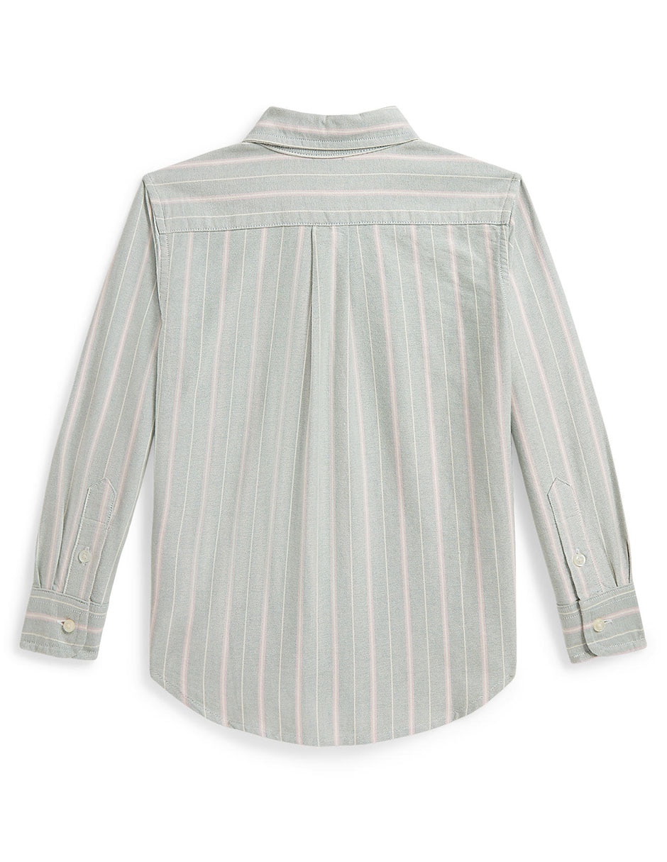 Camisa casual de algodón manga larga para niño 5
