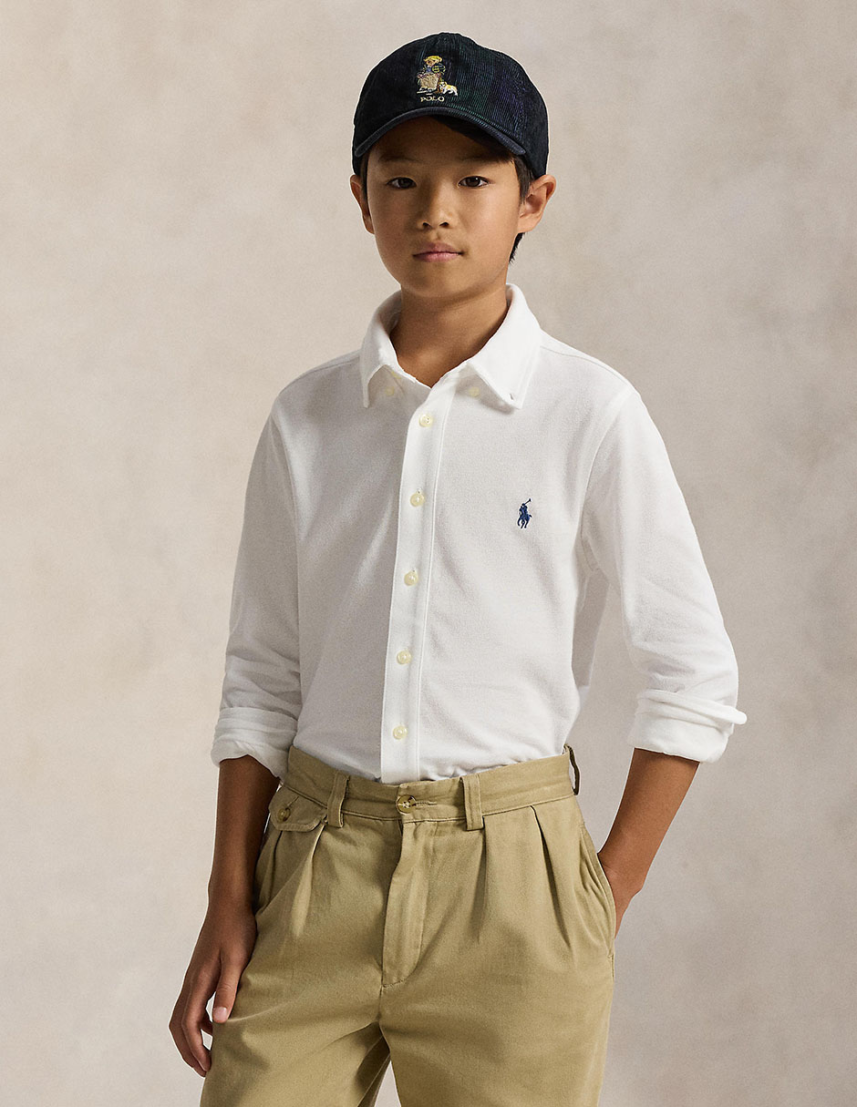 Camisa casual de algodón manga larga para niño 2