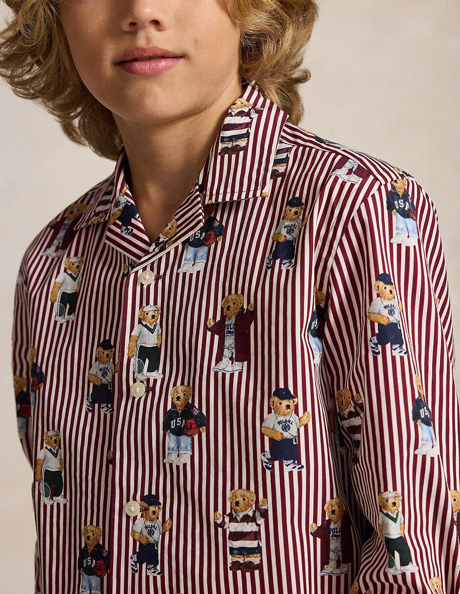 Camisa casual de algodón manga larga para niño 3