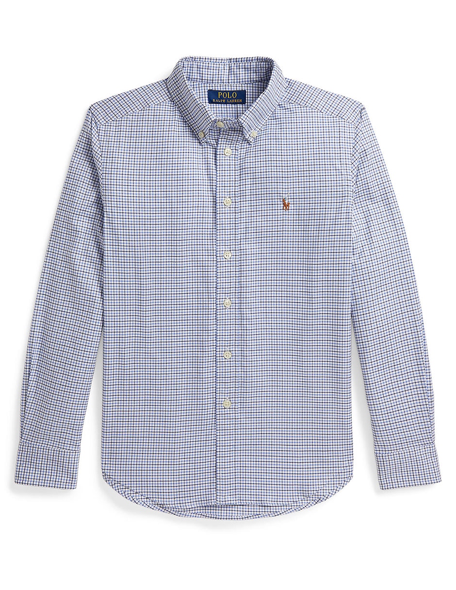 Camisa de algodón manga larga para hombre