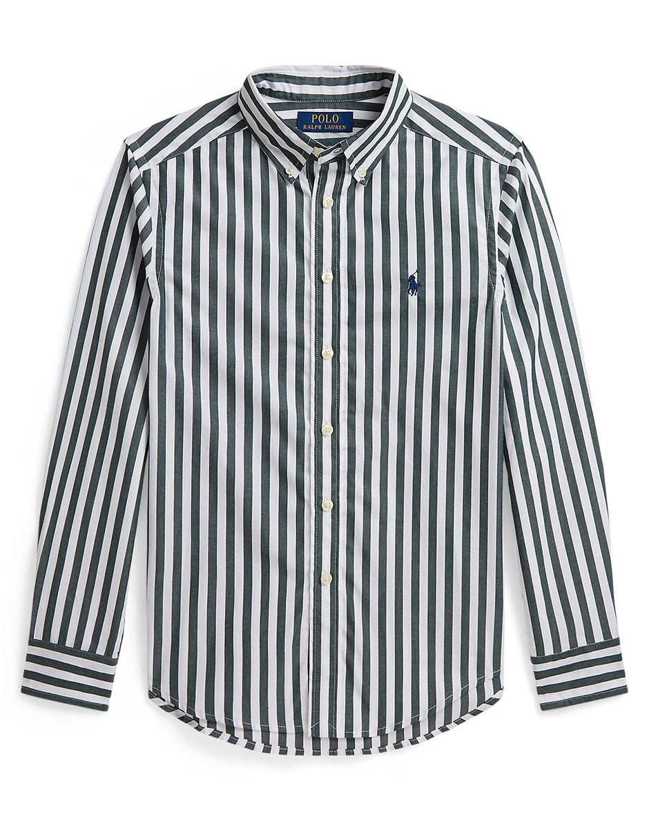 Camisa casual de algodón manga larga para niño