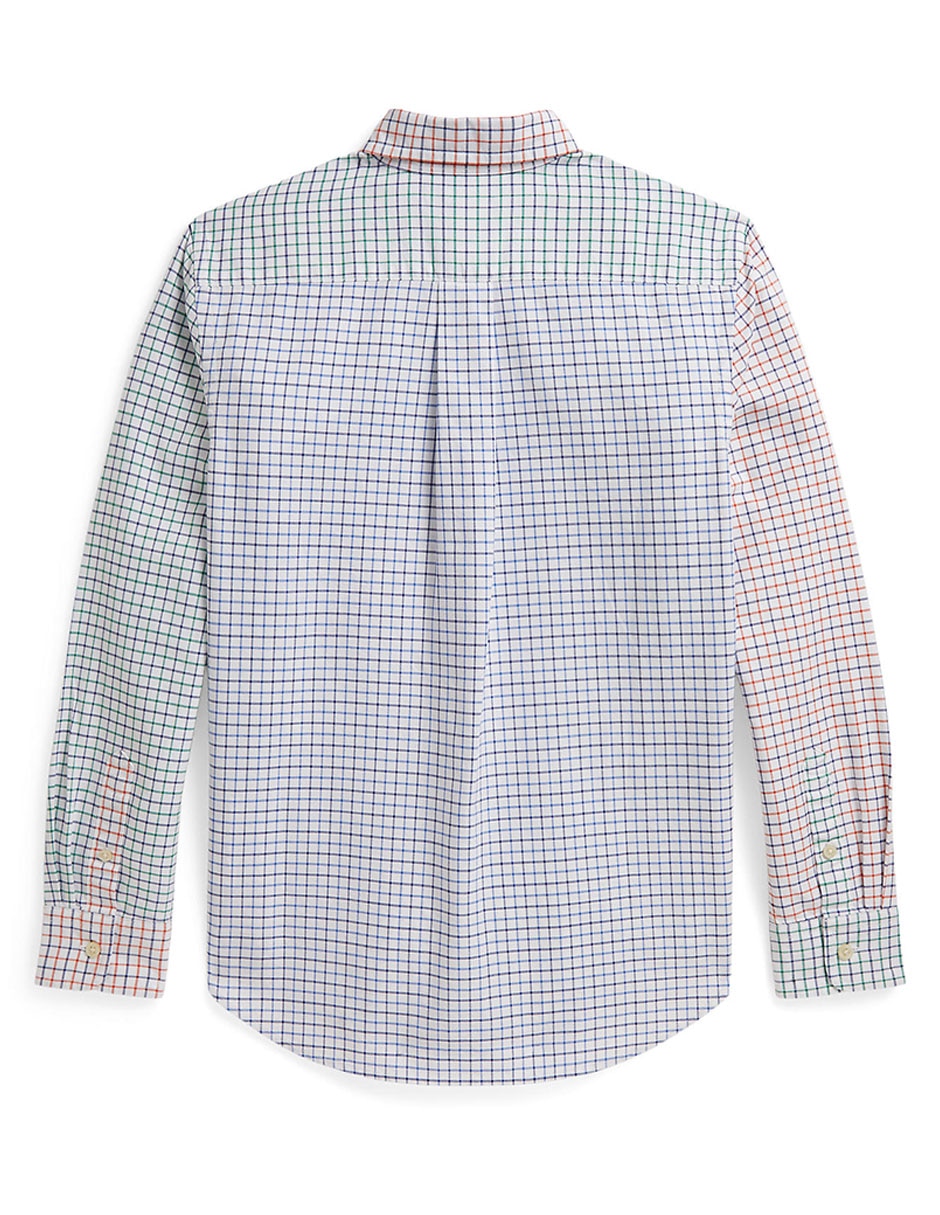 Camisa casual de algodón manga larga para niño 2