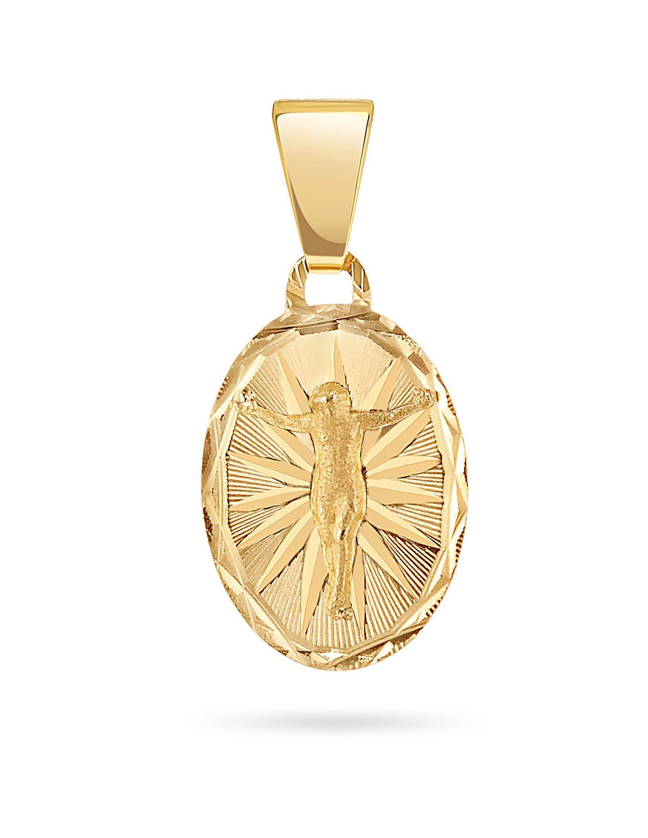 Medalla de cristo sin colección cristo de oro amarillo 14 k