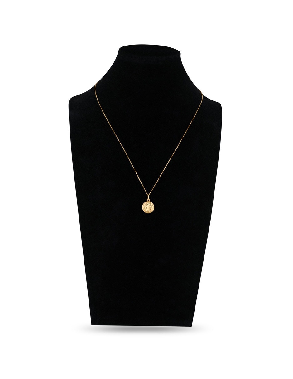Medalla de personaje joyerías bizzarro sin colección san benito de oro amarillo 14 k