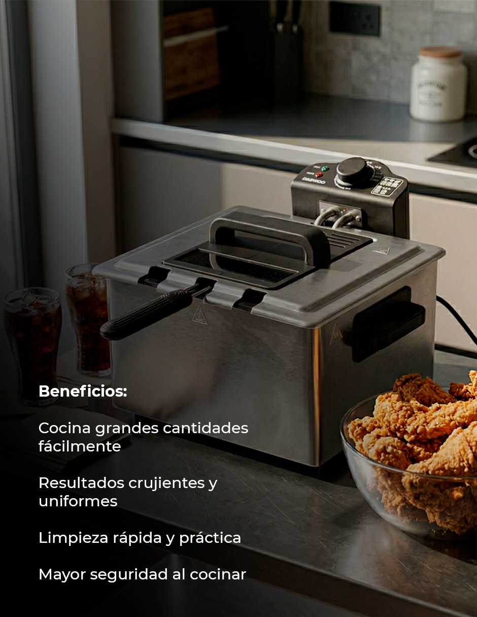 Freidora de aceite con compartimento único 5 l de-df2305