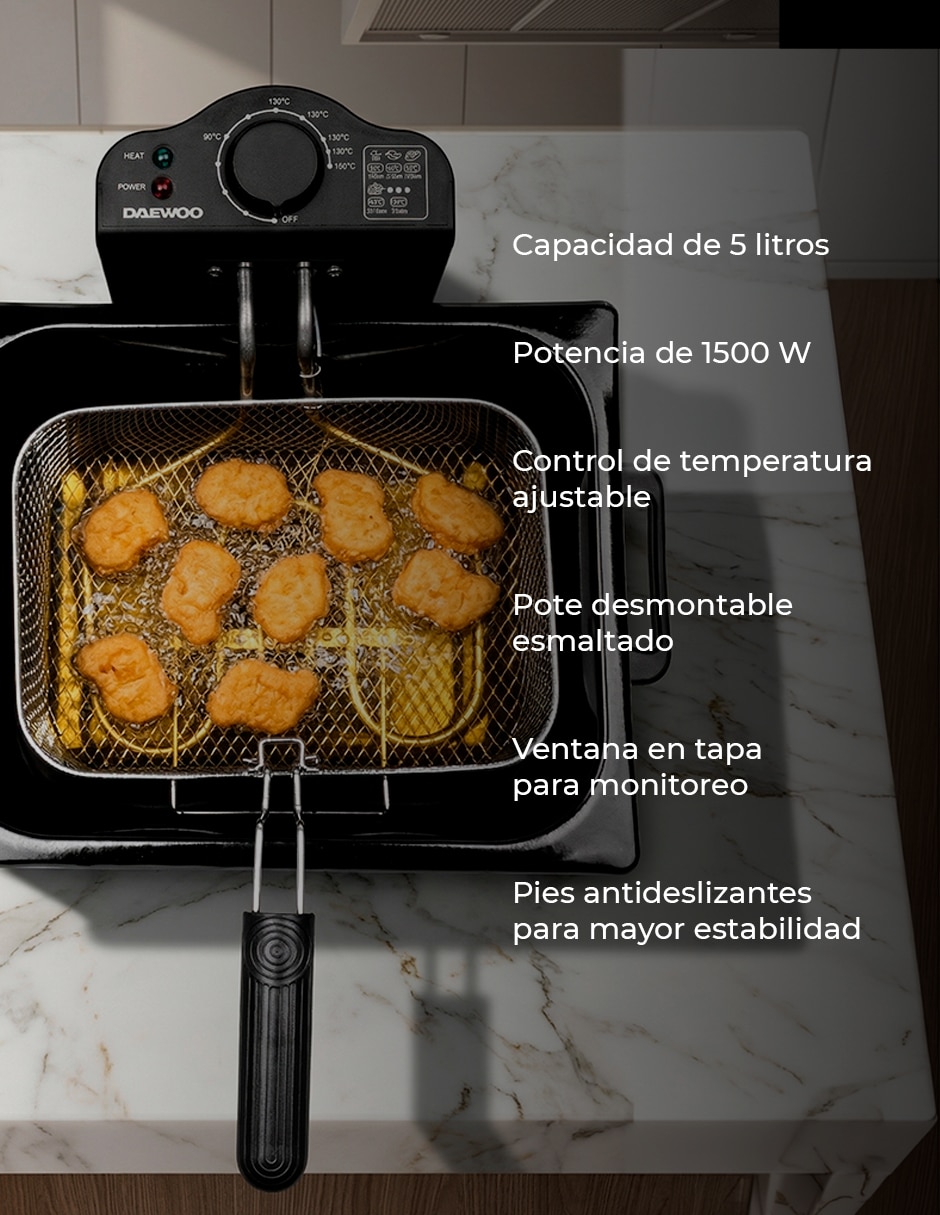 Freidora de aceite con compartimento único 5 l de-df2305