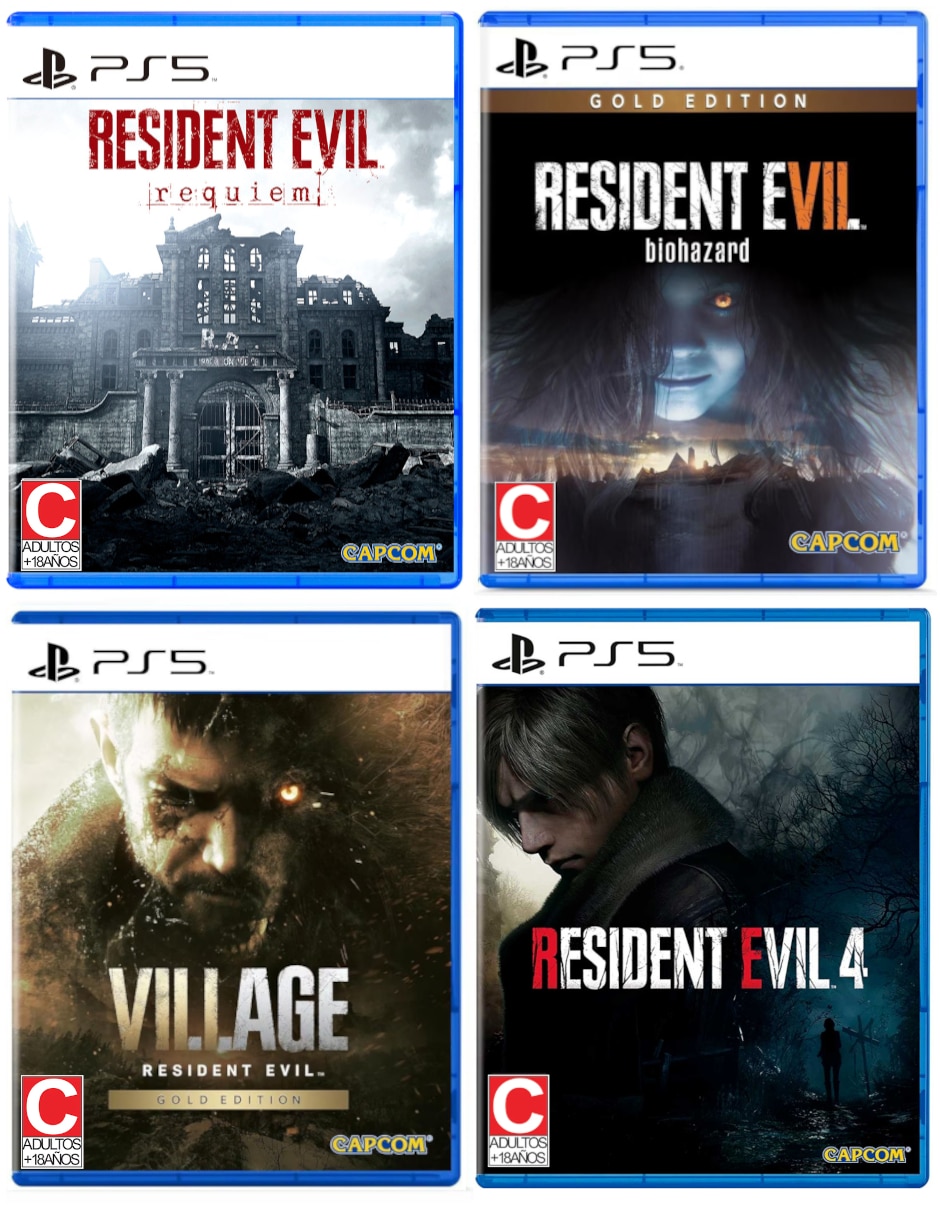 PLAYSTATION Resident Evil Requiem + Resident Evil 7 Biohazard + Resident Evil Village + Resident Evil 4 Remake Bundle Playstation para PS5