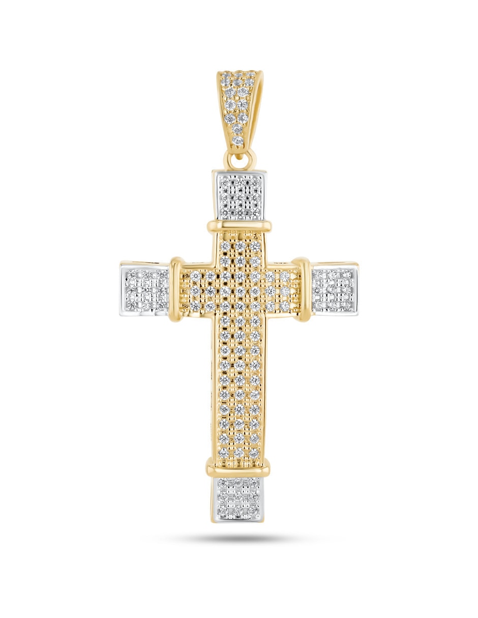Dije de cruz sin colección de oro amarillo 14 k