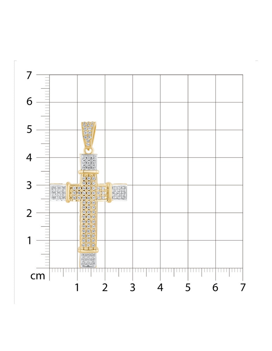 Dije de cruz joyerías bizzarro sin colección de oro amarillo 14 k