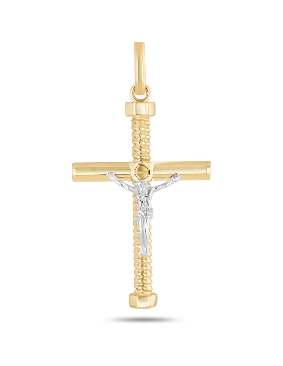 Dije de crucifijo joyerías bizzarro sin colección de oro amarillo 14 k